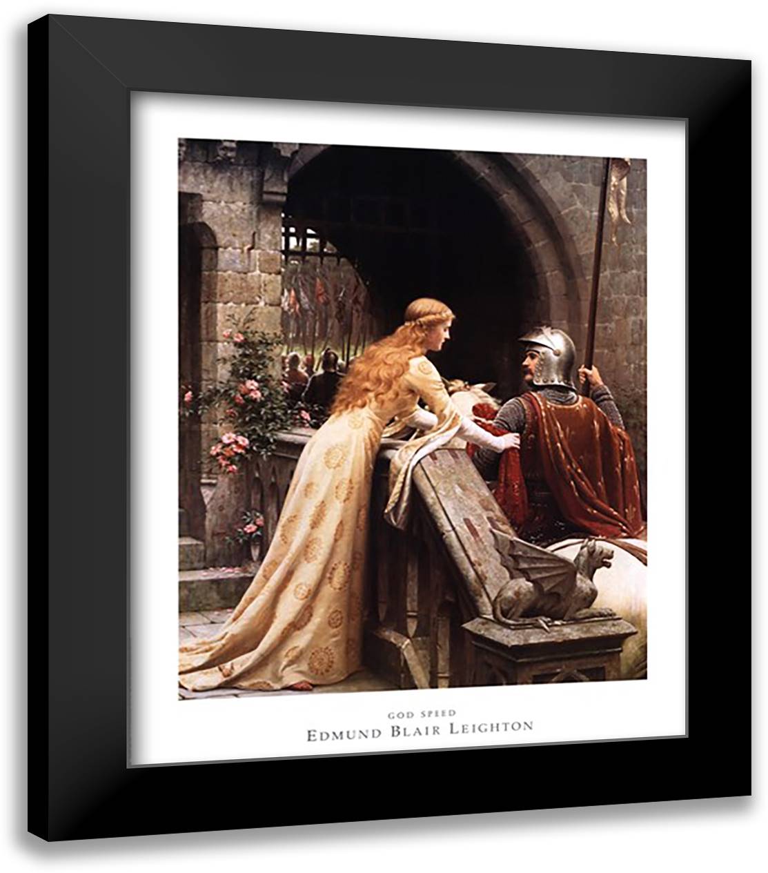 God Speed 28x34 Black Modern Wood Framed Art Print Poster by Leighton, Edmund Blair