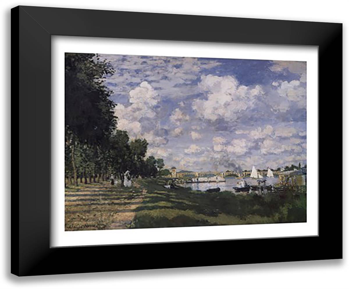 Le Bassin d'Argenteuil 34x28 Black Modern Wood Framed Art Print Poster by Monet, Claude