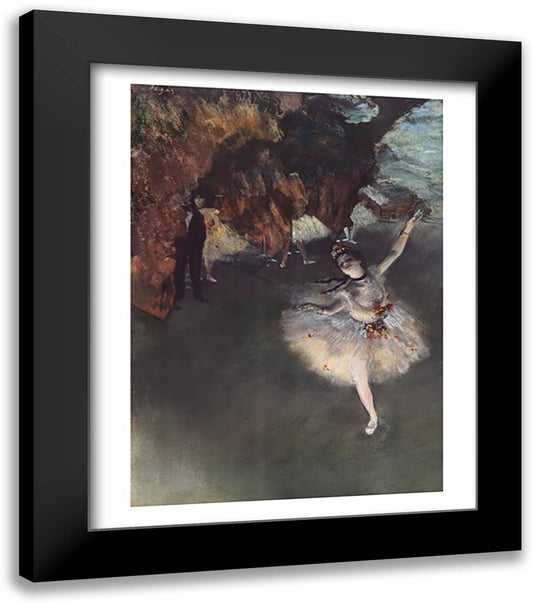 The Star 28x34 Black Modern Wood Framed Art Print Poster by Degas, Edgar