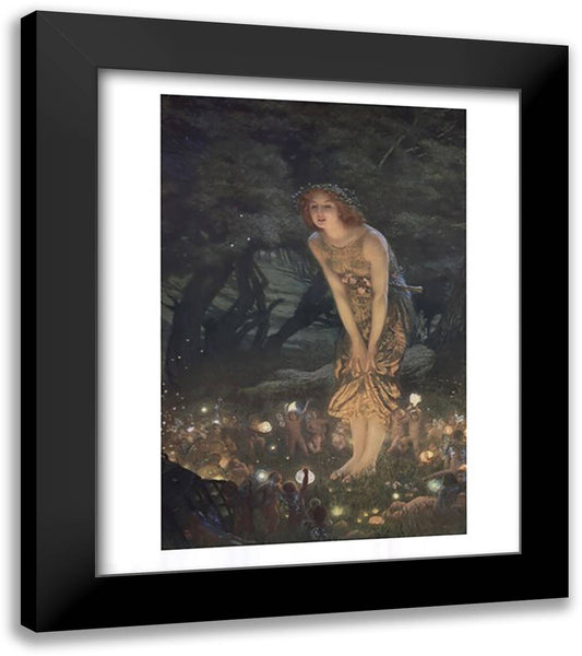 Midsummer Eve, c.1908 28x34 Black Modern Wood Framed Art Print Poster by Hughes, Edward Robert