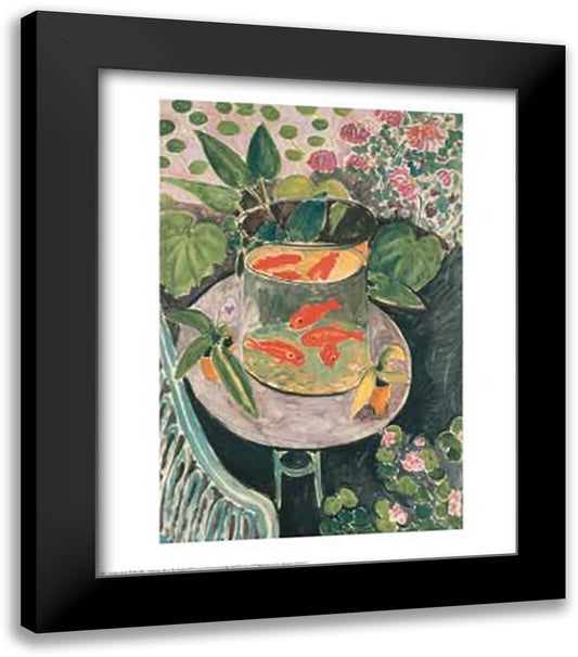 Goldfish, 1912 28x34 Black Modern Wood Framed Art Print Poster by Matisse, Henri
