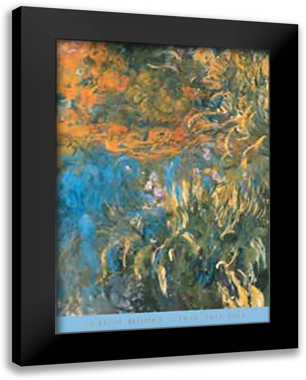 Iris, 1914-1917 24x31 Black Modern Wood Framed Art Print Poster by Monet, Claude