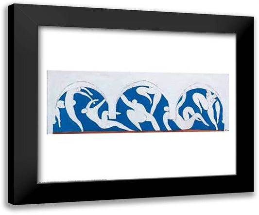 Sketch for Dance 32x14 Black Modern Wood Framed Art Print Poster by Matisse, Henri