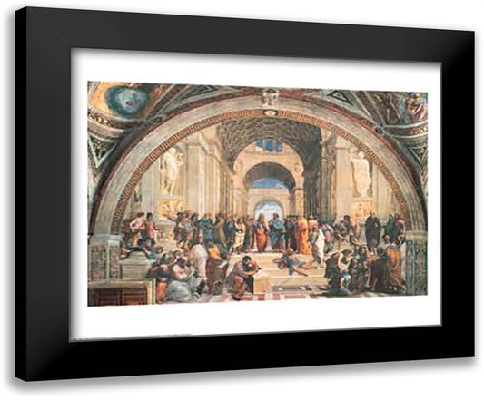 The School of Athens, c.1511 34x28 Black Modern Wood Framed Art Print Poster by Raphael