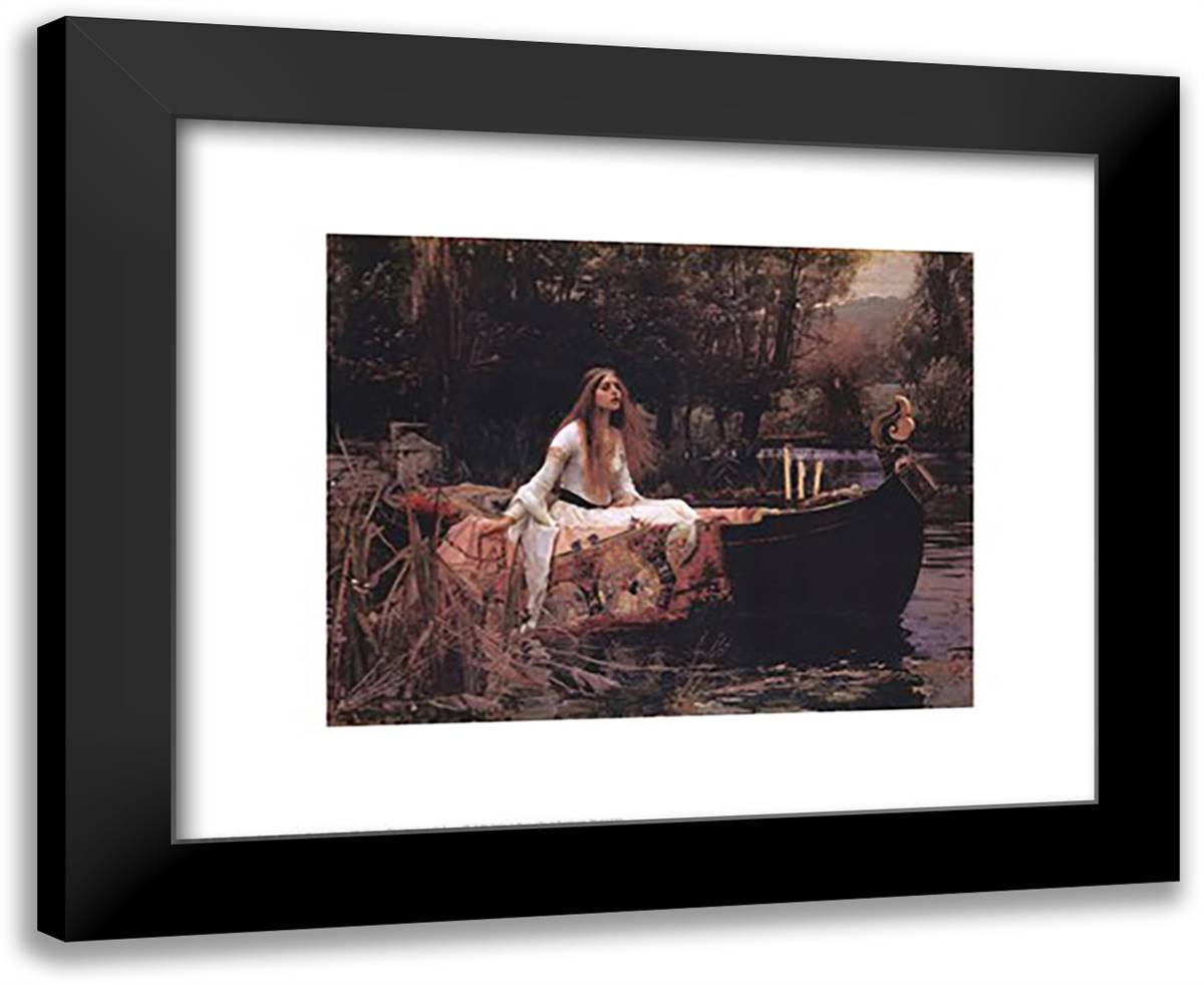 Lady of Shalott, c.1888 24x20 Black Modern Wood Framed Art Print Poster by Waterhouse, John William