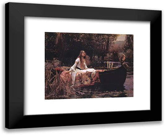 Lady of Shalott, c.1888 24x20 Black Modern Wood Framed Art Print Poster by Waterhouse, John William