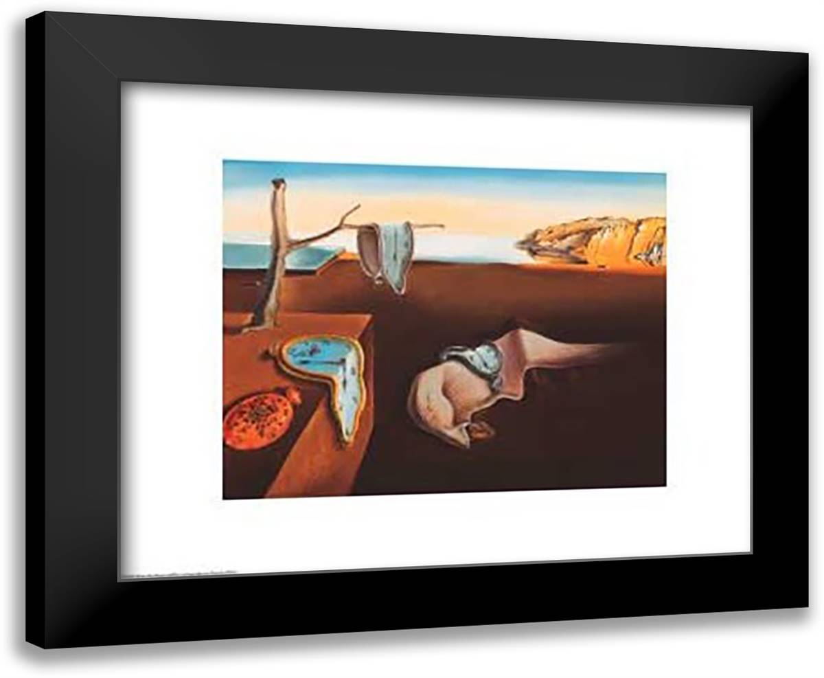 The Persistence of Memory, c.1931 18x15 Black Modern Wood Framed Art Print Poster by Dali, Salvador