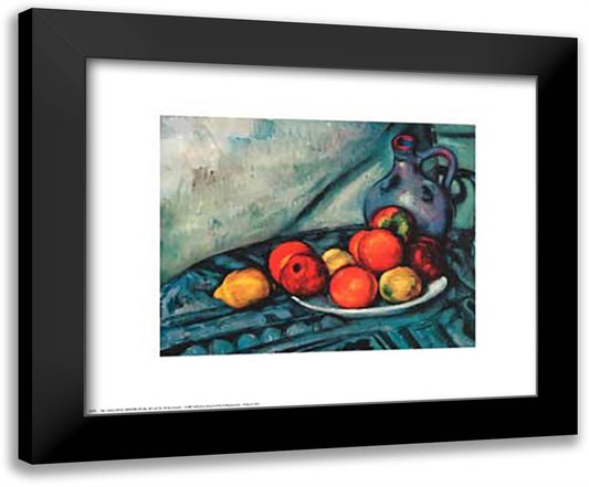 Still Life 18x15 Black Modern Wood Framed Art Print Poster by Cezanne, Paul