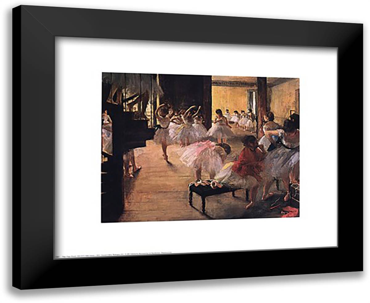 Ballet School, c. 1876 24x20 Black Modern Wood Framed Art Print Poster by Degas, Edgar