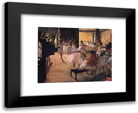 Ballet School, c. 1876 24x20 Black Modern Wood Framed Art Print Poster by Degas, Edgar