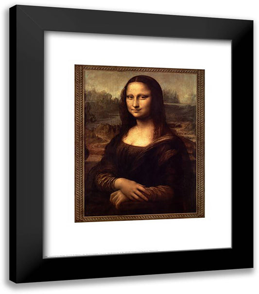 Mona Lisa, c.1507 20x24 Black Modern Wood Framed Art Print Poster by da Vinci, Leonardo