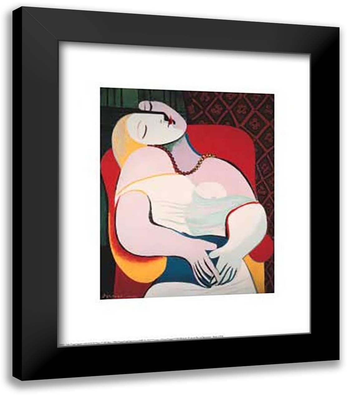 The Dream 15x18 Black Modern Wood Framed Art Print Poster by Picasso, Pablo