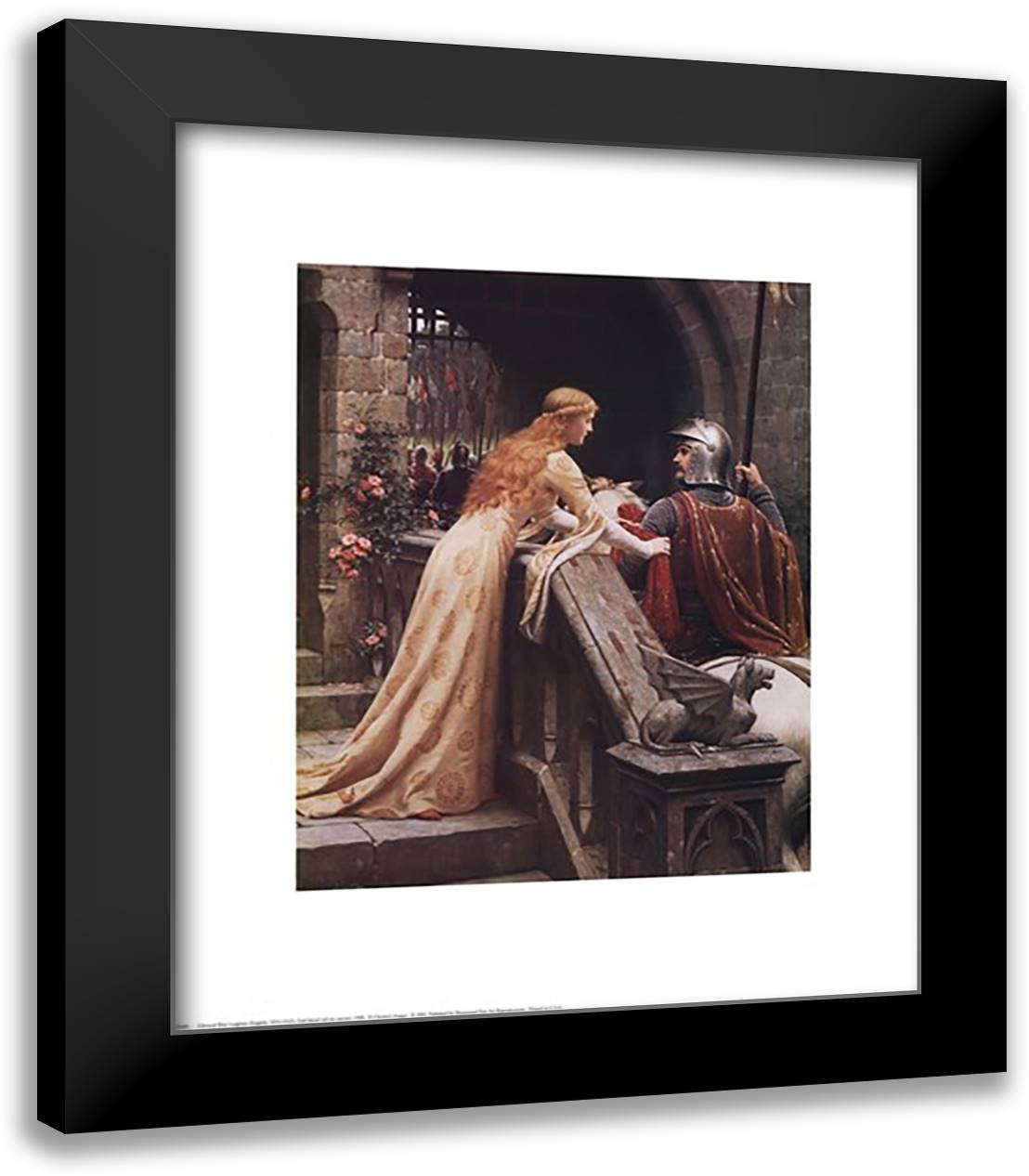 God Speed 20x24 Black Modern Wood Framed Art Print Poster by Leighton, Edmund Blair