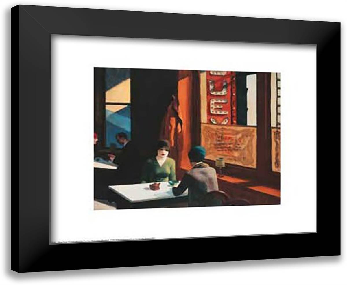 Chop Suey 18x15 Black Modern Wood Framed Art Print Poster by Hopper, Edward