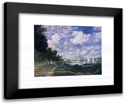Le Bassin d'Argenteuil 24x20 Black Modern Wood Framed Art Print Poster by Monet, Claude