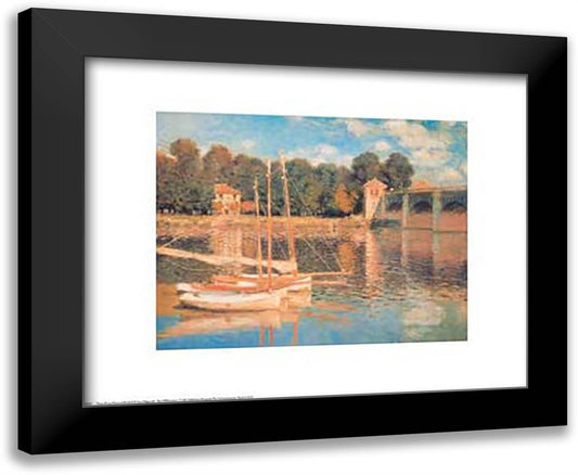 Il Pont d'Argenteuil 18x15 Black Modern Wood Framed Art Print Poster by Monet, Claude
