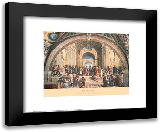 The School of Athens, c.1511 18x15 Black Modern Wood Framed Art Print Poster by Raphael