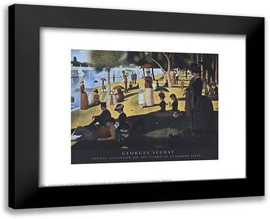 Sunday Afternoon on the Island of La Grande Jatte, c.1886 18x15 Black Modern Wood Framed Art Print Poster by Seurat, Georges