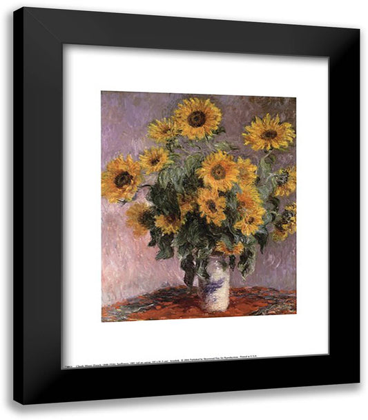 Sunflowers, c.1881 15x18 Black Modern Wood Framed Art Print Poster by Monet, Claude