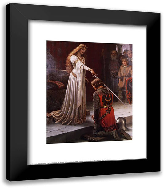 The Accolade 15x18 Black Modern Wood Framed Art Print Poster by Leighton, Edmund Blair