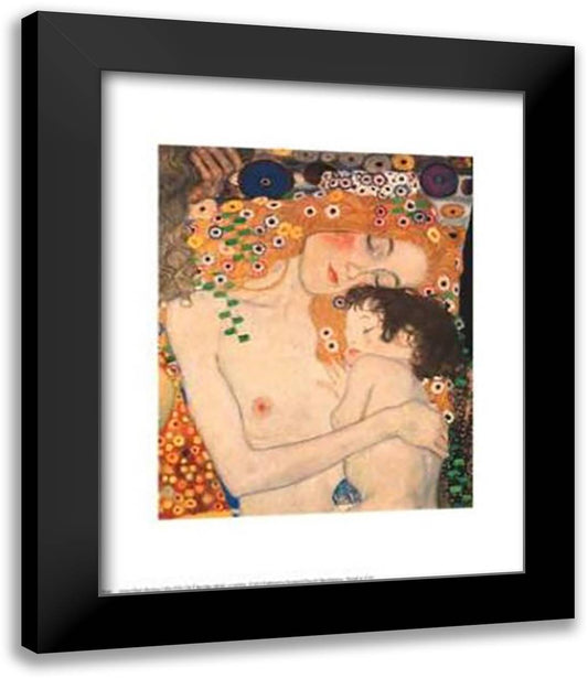 Three Ages of Woman - Mother and Child, c.1905 (detail) 15x18 Black Modern Wood Framed Art Print Poster by Klimt, Gustav