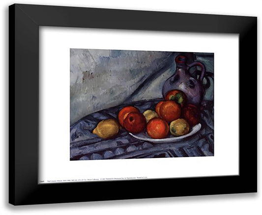 Still Life 18x15 Black Modern Wood Framed Art Print Poster by Cezanne, Paul