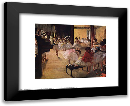 Ballet School, c. 1876 18x15 Black Modern Wood Framed Art Print Poster by Degas, Edgar