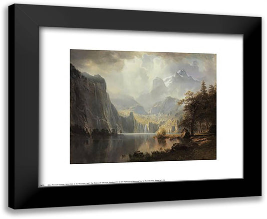In the Mountains 15x18 Black Modern Wood Framed Art Print Poster by Bierstadt, Albert