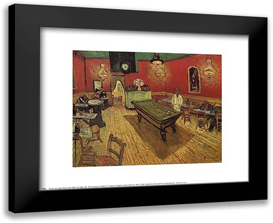 The Night Cafe in the Place Lamartine in Arles, c.1888 18x15 Black Modern Wood Framed Art Print Poster by Van Gogh, Vincent