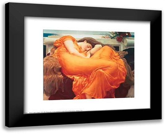 Flaming June, c.1895 14x12 Black Modern Wood Framed Art Print Poster by Leighton, Frederic