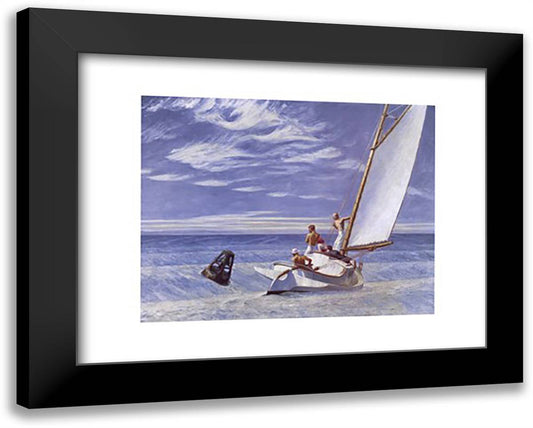 Ground Swell 18x15 Black Modern Wood Framed Art Print Poster by Hopper, Edward