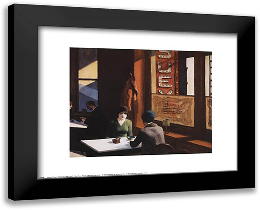 Chop Suey 18x15 Black Modern Wood Framed Art Print Poster by Hopper, Edward