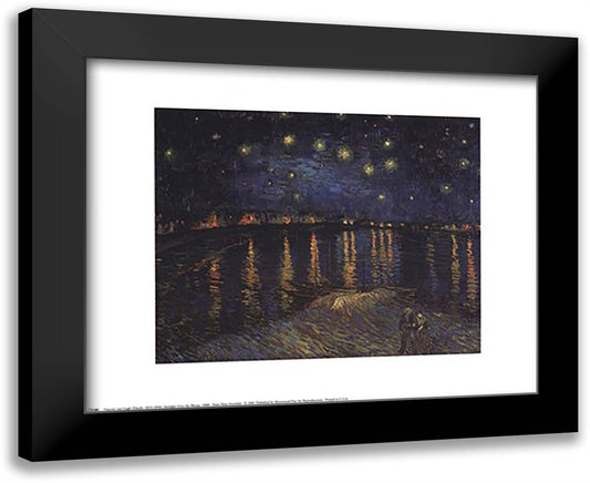 Starry Night over the Rhone, c.1888 18x15 Black Modern Wood Framed Art Print Poster by Van Gogh, Vincent