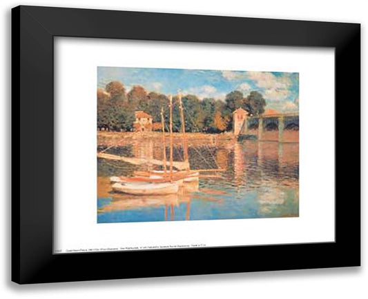 Il Pont d'Argenteuil 14x12 Black Modern Wood Framed Art Print Poster by Monet, Claude