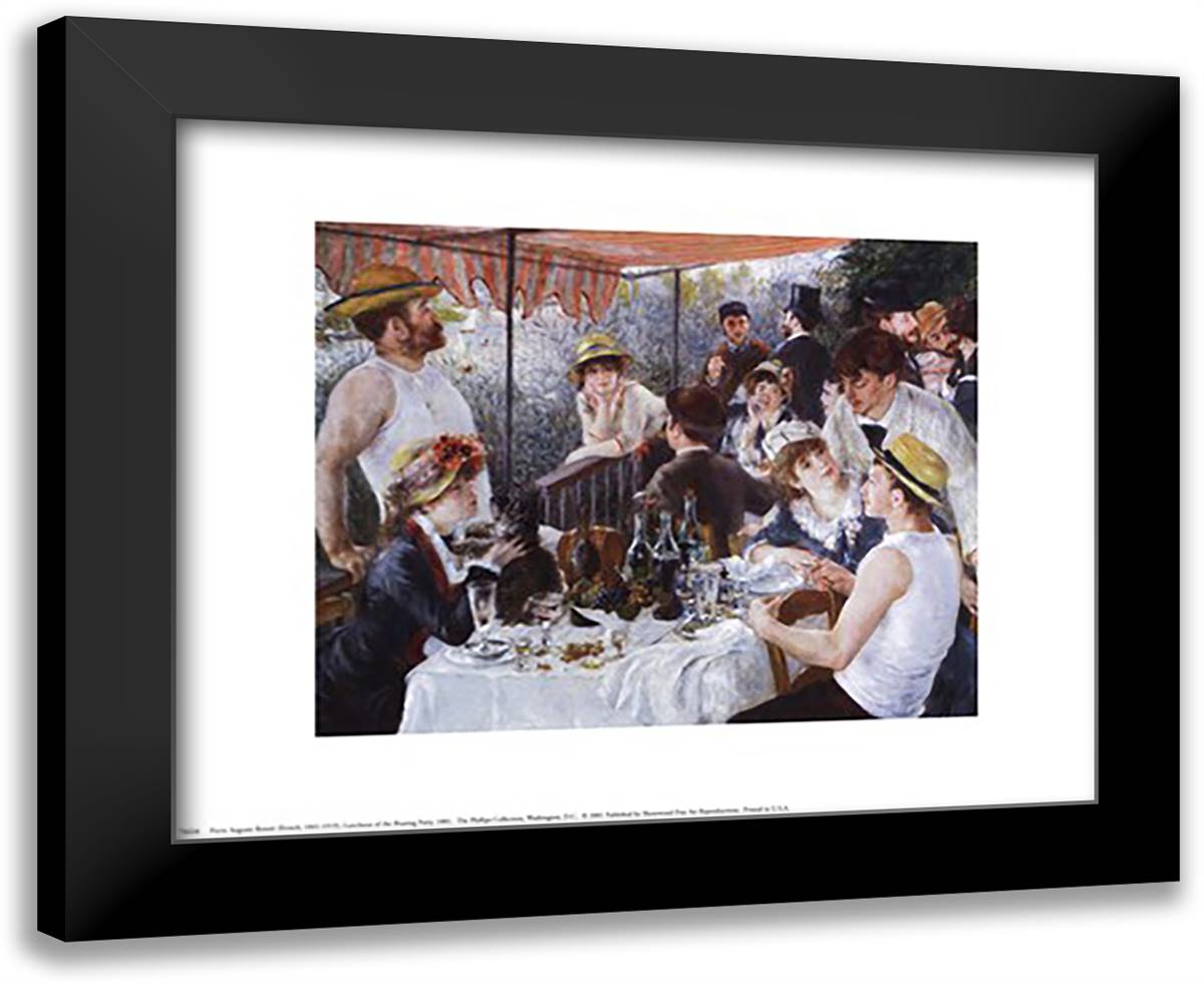 Luncheon of the Boating Party, c.1881 18x15 Black Modern Wood Framed Art Print Poster by Renoir, Pierre-Auguste