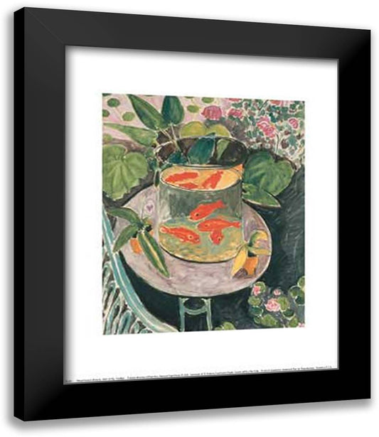 Goldfish, 1912 12x14 Black Modern Wood Framed Art Print Poster by Matisse, Henri