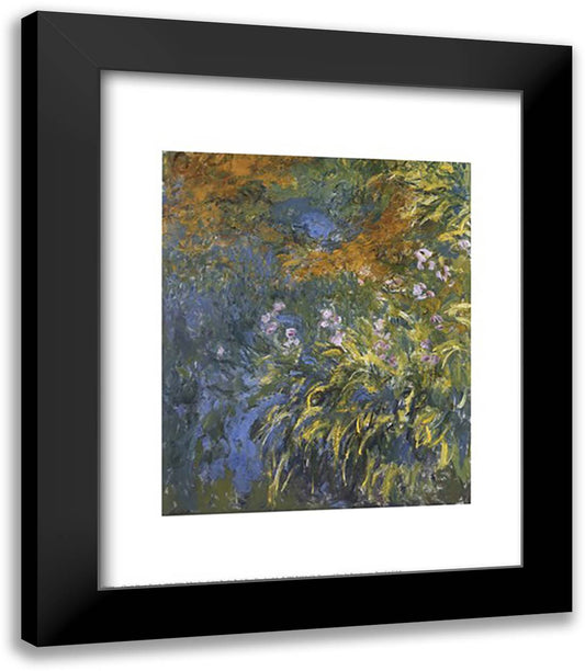 Yellow Iris 15x18 Black Modern Wood Framed Art Print Poster by Monet, Claude