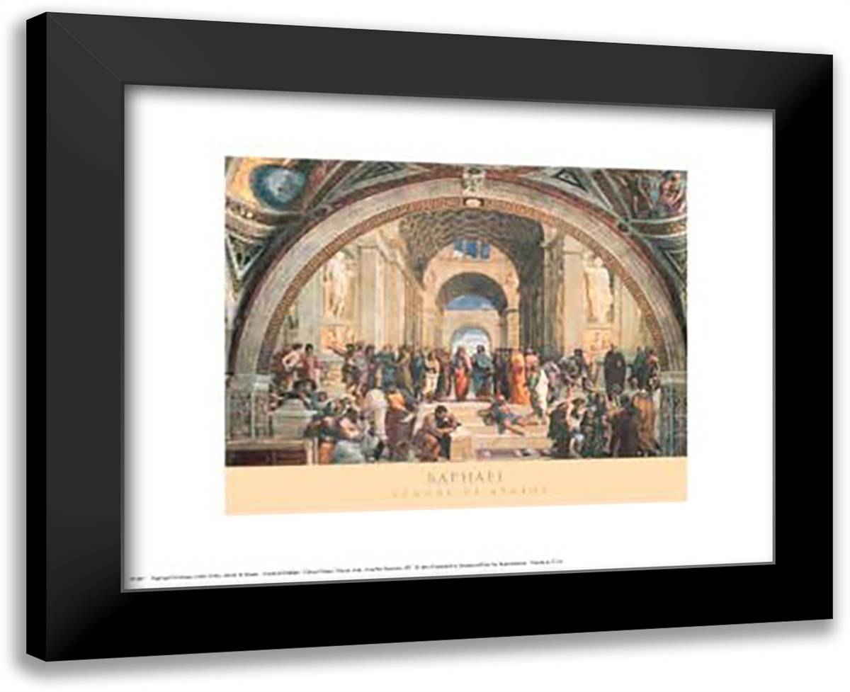 The School of Athens, c.1511 14x12 Black Modern Wood Framed Art Print Poster by Raphael