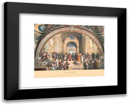 The School of Athens, c.1511 14x12 Black Modern Wood Framed Art Print Poster by Raphael