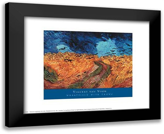 Wheatfield with Crows, c.1890 18x15 Black Modern Wood Framed Art Print Poster by Van Gogh, Vincent