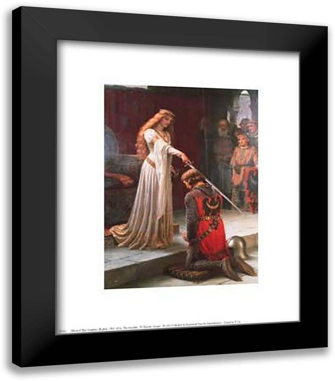 The Accolade 9x11 Black Modern Wood Framed Art Print Poster by Leighton, Edmund Blair