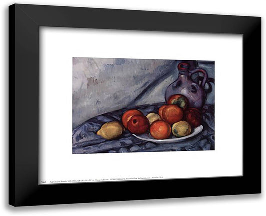 Still Life 14x12 Black Modern Wood Framed Art Print Poster by Cezanne, Paul