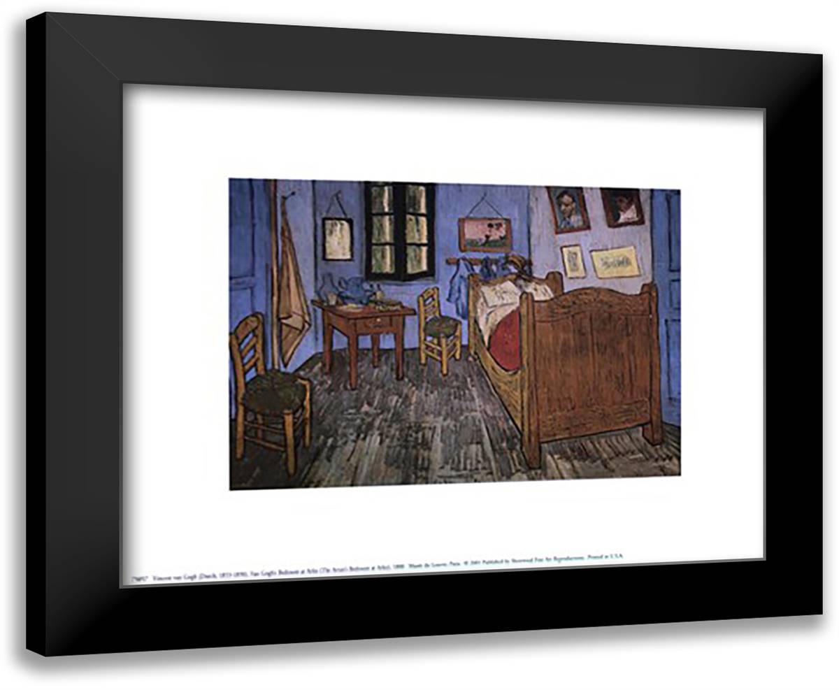 The Bedroom at Arles, c.1887 14x12 Black Modern Wood Framed Art Print Poster by Van Gogh, Vincent