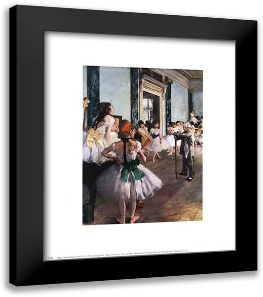 The Dance Class 12x14 Black Modern Wood Framed Art Print Poster by Degas, Edgar