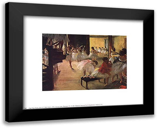 Ballet School, c. 1876 14x12 Black Modern Wood Framed Art Print Poster by Degas, Edgar