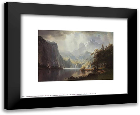 In the Mountains 14x12 Black Modern Wood Framed Art Print Poster by Bierstadt, Albert