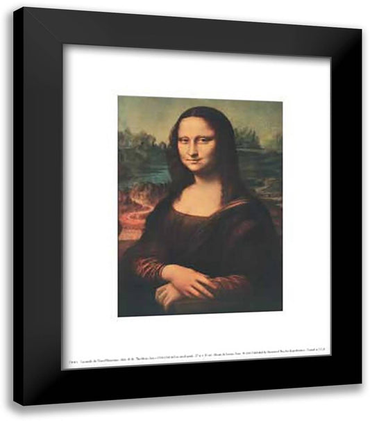 Mona Lisa, c.1507 9x11 Black Modern Wood Framed Art Print Poster by da Vinci, Leonardo