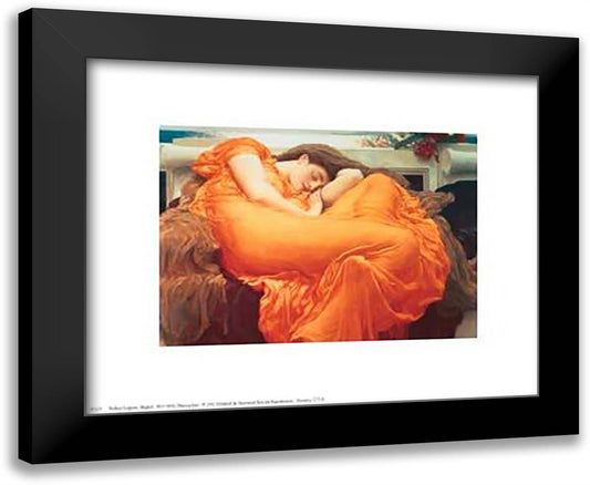 Flaming June, c.1895 11x9 Black Modern Wood Framed Art Print Poster by Leighton, Frederic