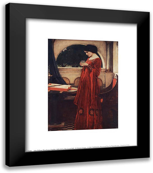 The Crystal Ball, c.1902 15x18 Black Modern Wood Framed Art Print Poster by Waterhouse, John William