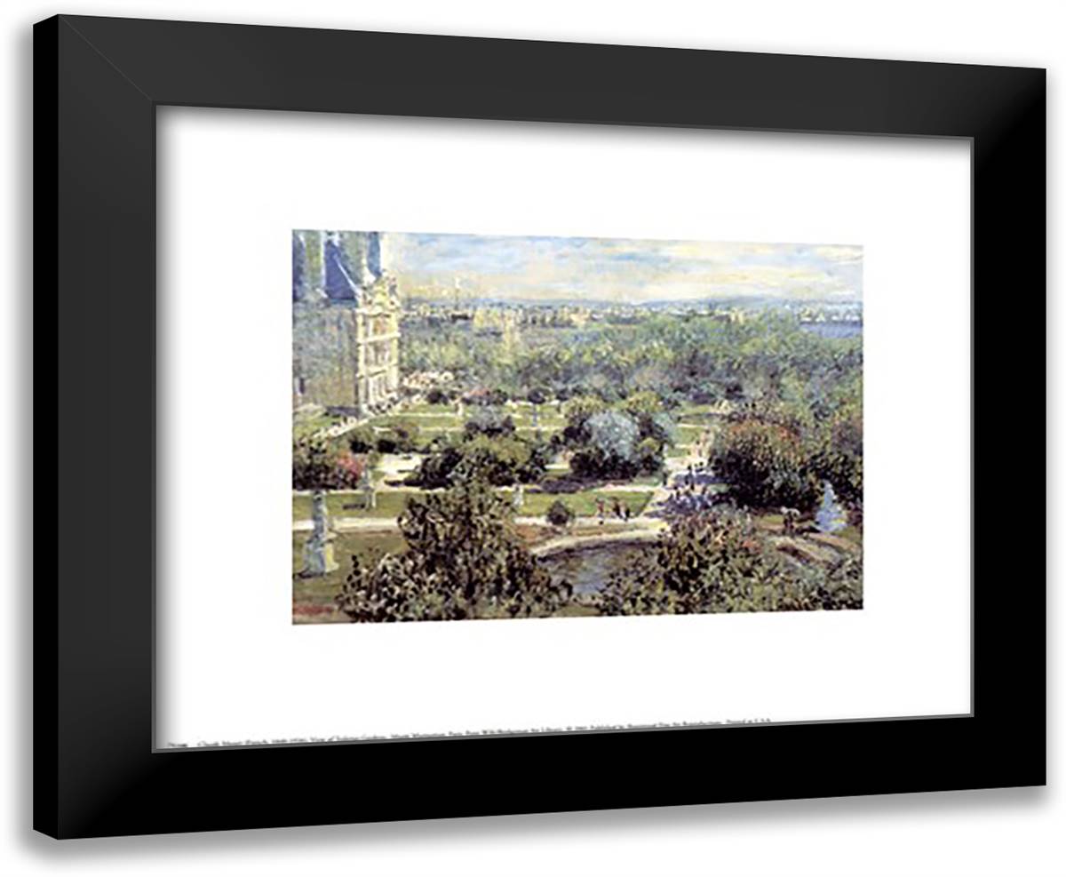 View of Tuileries Gardens 14x12 Black Modern Wood Framed Art Print Poster by Monet, Claude